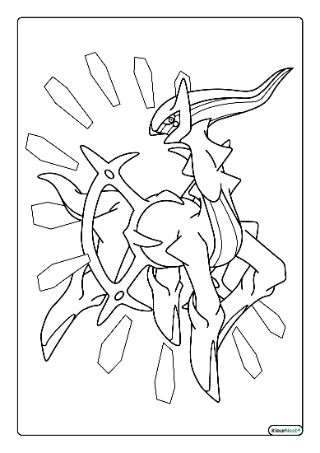 Arceus kleurplaat — gratis printbare PDF