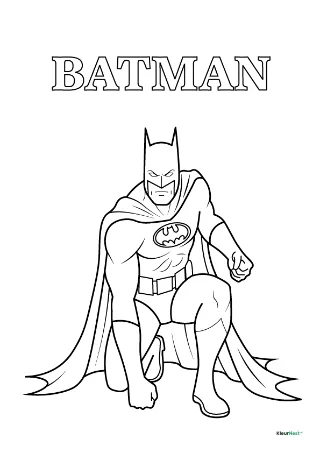 Batman kleurplaat — gratis printbare PDF
