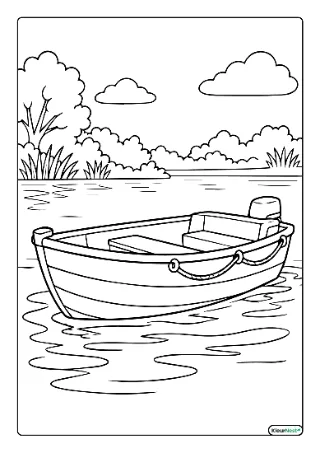 Boot kleurplaat — gratis printbare PDF