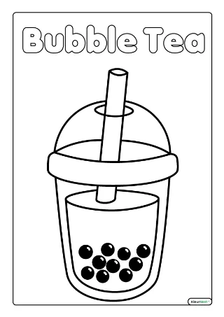 Bubble tea kleurplaten — gratis printbare PDF's