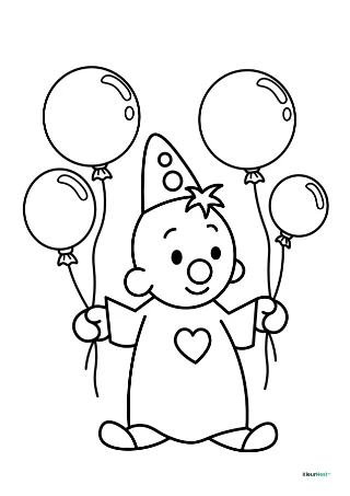 Bumba Met Ballonnen Kleurplaat kleurplaat — gratis printbare PDF