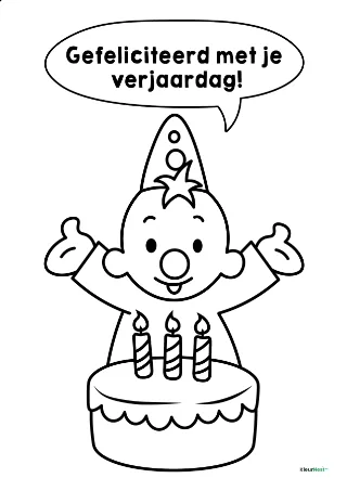 Bumba Verjaardag Kleurplaat kleurplaat — gratis printbare PDF