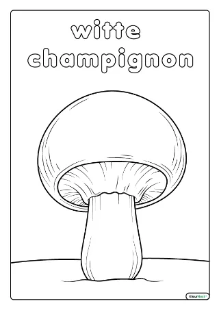 Champignons kleurplaat — gratis printbare PDF