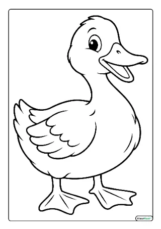 Eend kleurplaten — gratis printbare PDF's