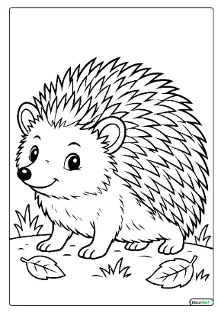 Egel kleurplaat — gratis printbare PDF
