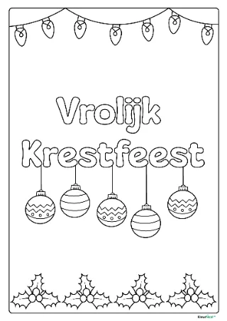 Fijne kerstdagen kleurplaat — gratis printbare PDF