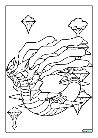 Giratina kleurplaat — gratis printbare PDF