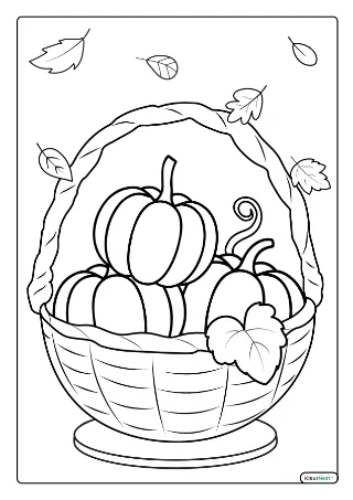 Herfst pompoen kleurplaat — gratis printbare PDF