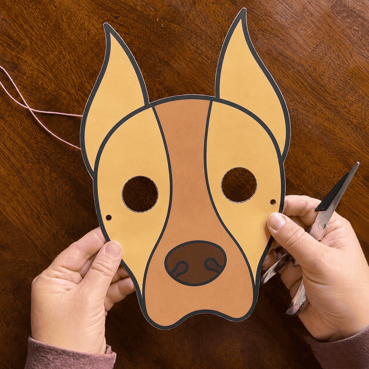 Honden masker — voorbeeld