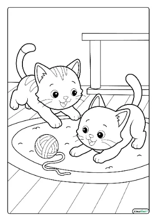 Katjes kleurplaat — gratis printbare PDF