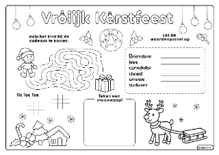 Kerst placemat — omslag