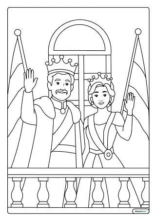 Koningsdag kleurplaten — gratis printbare PDF's