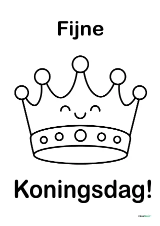 Koningsdag voor peuters kleurplaat — gratis printbare PDF