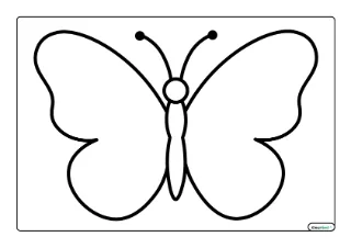 Lege vlinder kleurplaat — gratis printbare PDF