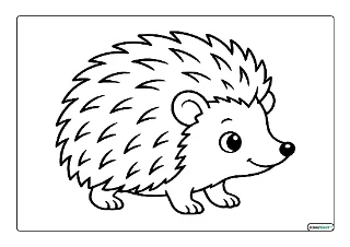 Makkelijke egel kleurplaat — gratis printbare PDF