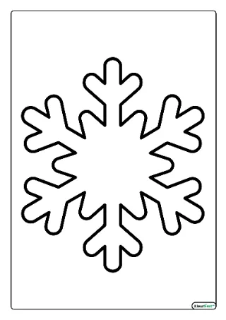 Makkelijke sneeuwvlok kleurplaat — gratis printbare PDF