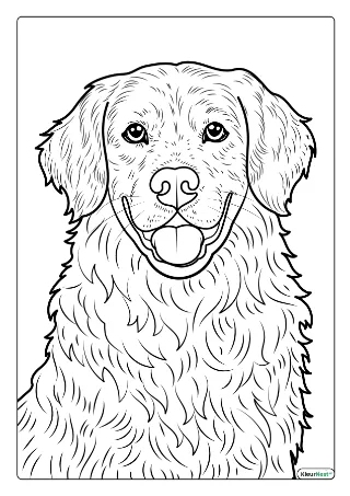Moeilijke hond kleurplaat — gratis printbare PDF