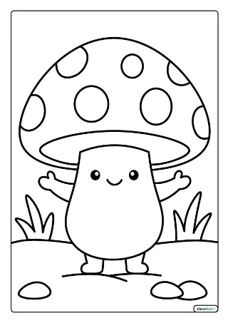 Paddenstoelen kleurplaten — gratis printbare PDF's