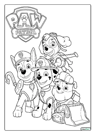 Paw Patrol kleurplaten — gratis printbare PDF's