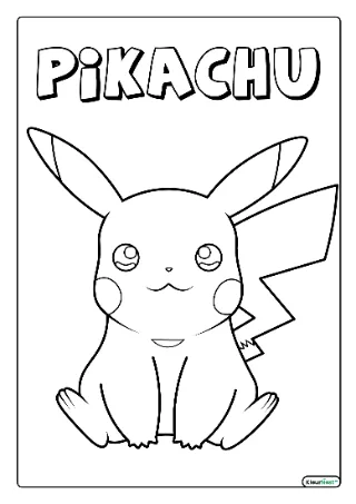 Pikachu kleurplaten — gratis printbare PDF's