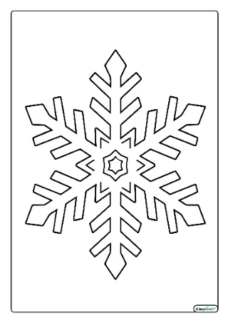 Sneeuwvlok kleurplaat — gratis printbare PDF