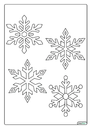 Sneeuwvlokken kleurplaat — gratis printbare PDF