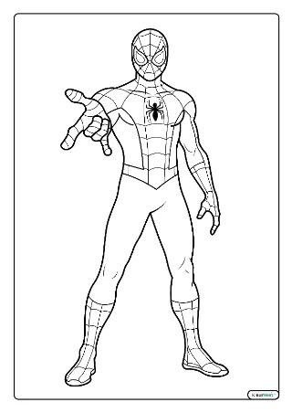 Spiderman kleurplaat — gratis printbare PDF