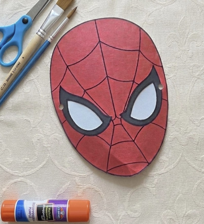 Spiderman masker — voorbeeld