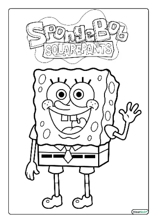 Spongebob kleurplaat — gratis printbare PDF