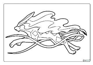 Suicune kleurplaat — gratis printbare PDF