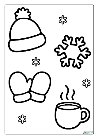 Winter kleuters kleurplaat — gratis printbare PDF