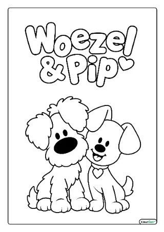 Woezel en Pip kleurplaten — gratis printbare PDF's