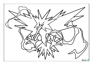 Zapdos kleurplaat — gratis printbare PDF